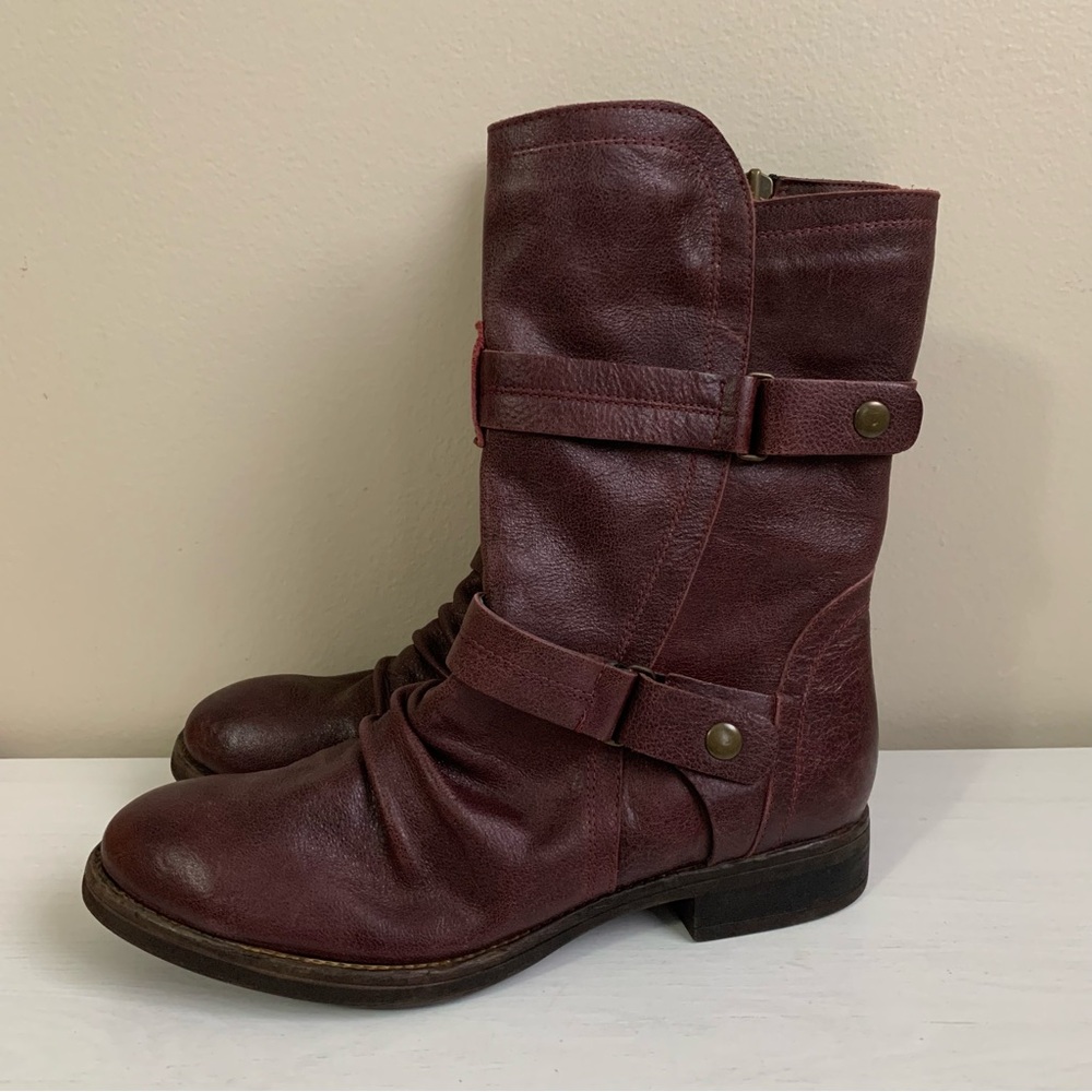 Bueno Premium Burgundy Leather Boots Sz 41